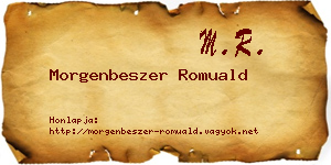 Morgenbeszer Romuald névjegykártya